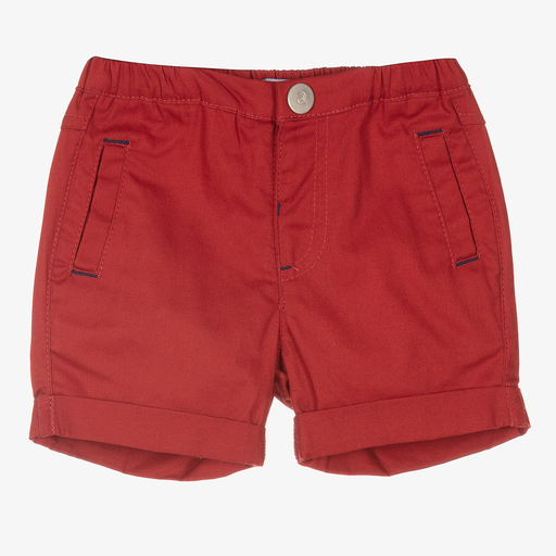 Absorba-Boys Red Cotton Shorts | Childrensalon Outlet