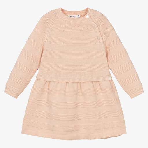 Absorba-Girls Pink Striped Knitted Dress | Childrensalon Outlet