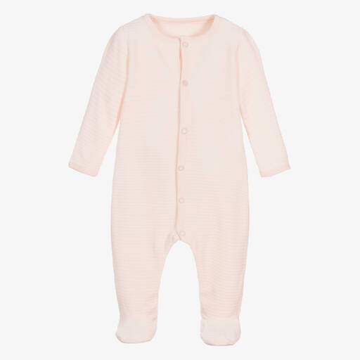 Absorba-Girls Pink Velour Babygrow | Childrensalon Outlet