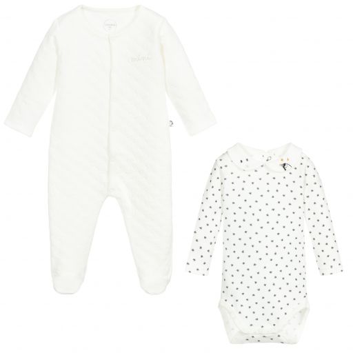 Absorba-Ivory Babysuits (2 Pack) | Childrensalon Outlet