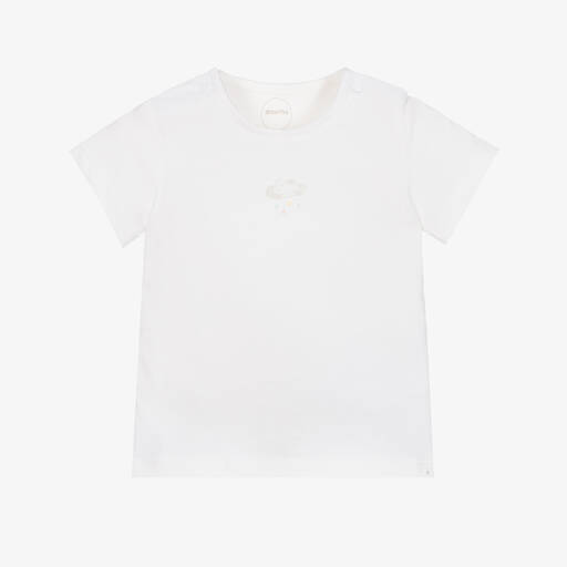 Absorba-Ivory Cotton Baby T-Shirt | Childrensalon Outlet