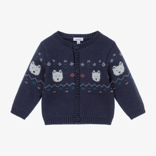 Absorba-Navyblaue Norweger-Strickjacke | Childrensalon Outlet