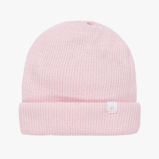 Absorba-Pale Pink Ribbed Cotton Baby Hat | Childrensalon Outlet