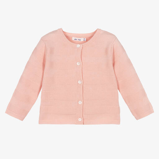 Absorba-Pink Knitted Stripes Cardigan | Childrensalon Outlet
