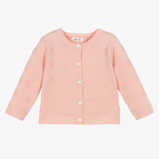 Absorba-Rosa gestreifte Strickjacke | Childrensalon Outlet