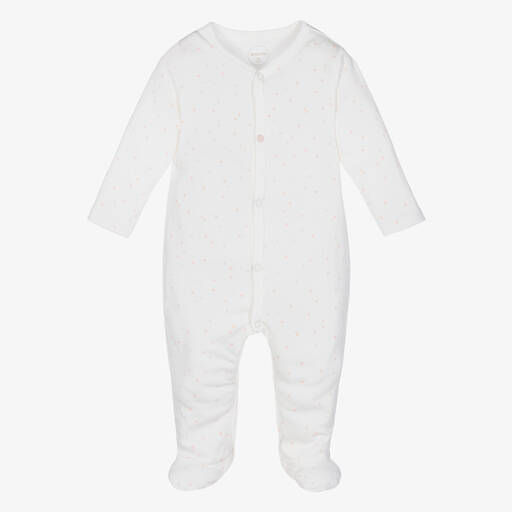 Absorba-White & Pink Babygrow | Childrensalon Outlet