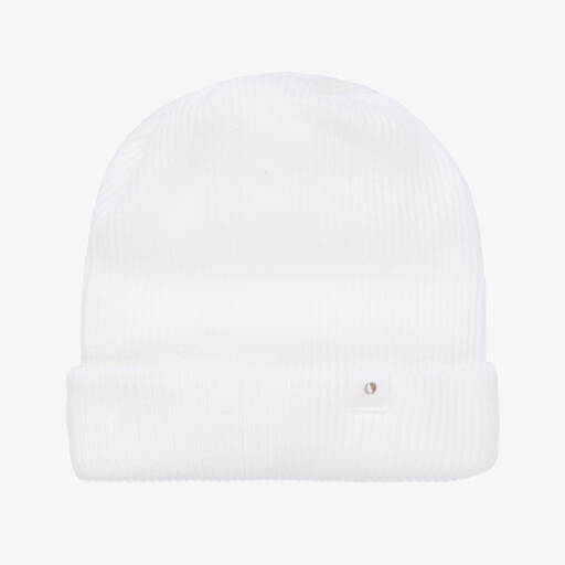 Absorba-White Ribbed Cotton Baby Hat | Childrensalon Outlet