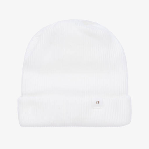 Absorba-Bonnet blanc en coton côtelé bébé | Childrensalon Outlet