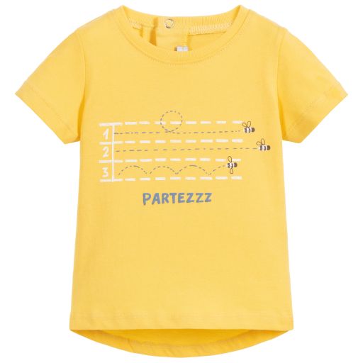 Absorba-Yellow Cotton T-Shirt | Childrensalon Outlet