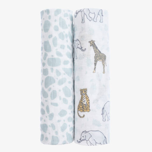 aden + anais-Boys Jungle Cotton Swaddles Set | Childrensalon Outlet