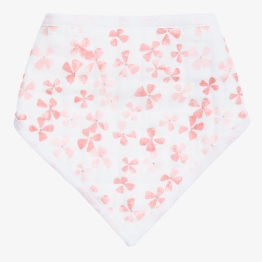 aden + anais-White & Pink Bandana Bib | Childrensalon Outlet