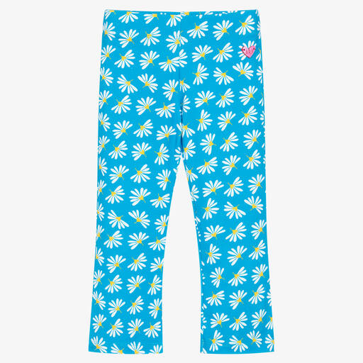 Agatha Ruiz de la Prada-Girls Blue Cotton Flower Print Trousers | Childrensalon Outlet