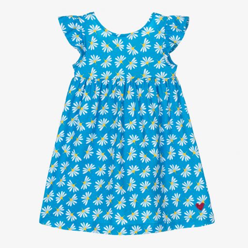 Agatha Ruiz de la Prada-Girls Blue Floral Cotton Dress | Childrensalon Outlet