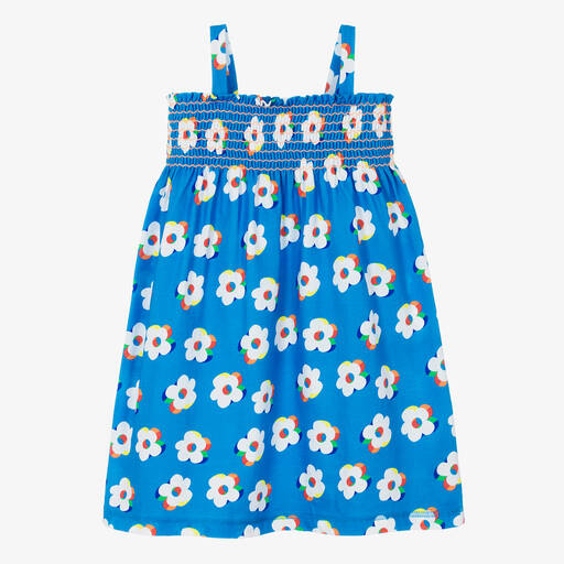 Agatha Ruiz de la Prada-Girls Blue Floral Cotton Dress | Childrensalon Outlet
