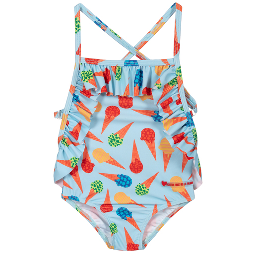 Agatha Ruiz de la Prada-Girls Blue Printed Swimsuit | Childrensalon Outlet