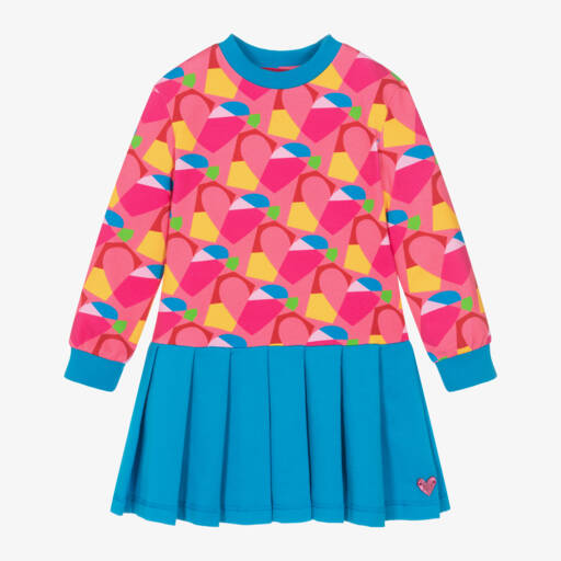 Agatha Ruiz de la Prada-Girls Cotton Heart Pattern Dress | Childrensalon Outlet