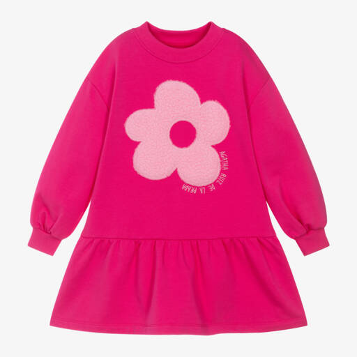 Agatha Ruiz de la Prada-Girls Fuchsia Floral Cotton Dress | Childrensalon Outlet