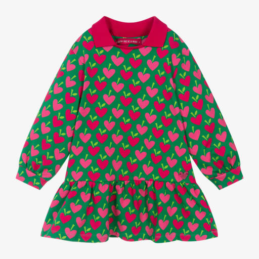 Agatha Ruiz de la Prada-Girls Green Strawberry Print Dress | Childrensalon Outlet