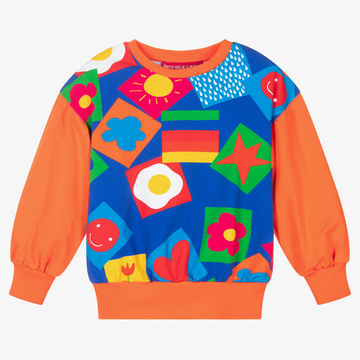 Agatha Ruiz de la Prada-Girls Orange Cotton Sweatshirt | Childrensalon Outlet