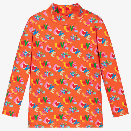 Agatha Ruiz de la Prada-Girls Orange Turtle Neck Top | Childrensalon Outlet