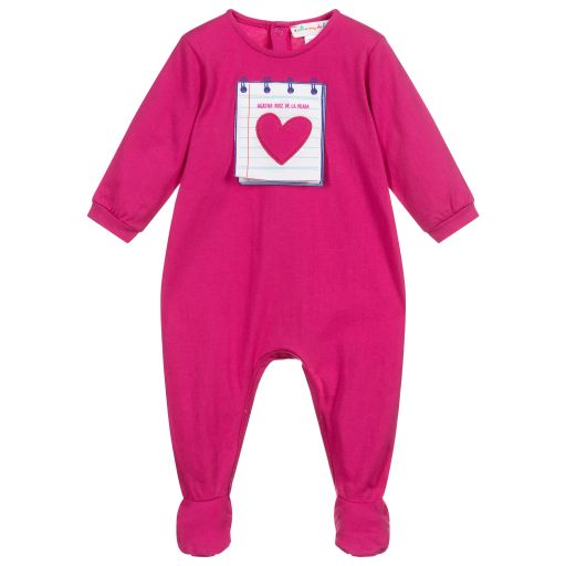 Agatha Ruiz de la Prada-Girls Pink Cotton Babygrow | Childrensalon Outlet