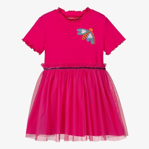 Agatha Ruiz de la Prada-Girls Pink Cotton Bee Dress | Childrensalon Outlet