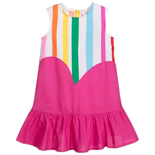 Agatha Ruiz de la Prada-Girls Pink Cotton Dress | Childrensalon Outlet
