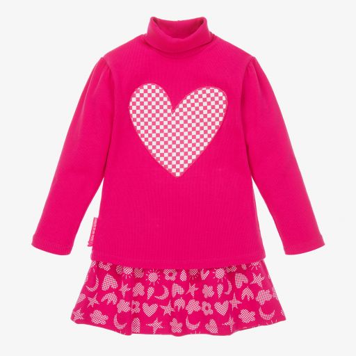 Agatha Ruiz de la Prada-Girls Pink Cotton Skirt Set  | Childrensalon Outlet