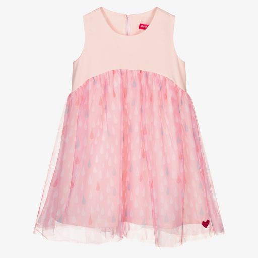 Agatha Ruiz de la Prada-Girls Pink Crêpe & Tulle Dress | Childrensalon Outlet