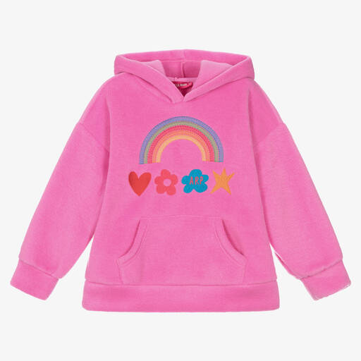 Agatha Ruiz de la Prada-توب هودي فليس لون زهري فيوشيا للبنات | Childrensalon Outlet
