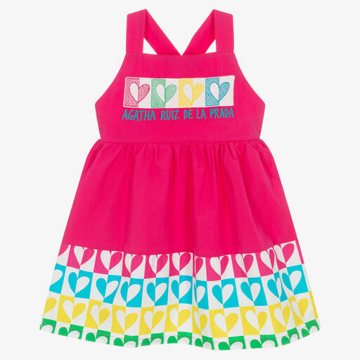 Agatha Ruiz de la Prada-Розовое платье с сердечками | Childrensalon Outlet