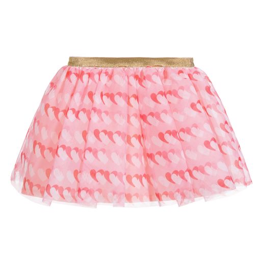 Agatha Ruiz de la Prada-Girls Pink Hearts Tulle Skirt | Childrensalon Outlet