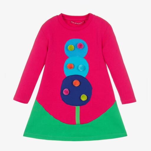 Agatha Ruiz de la Prada-Girls Pink Jersey Dress | Childrensalon Outlet