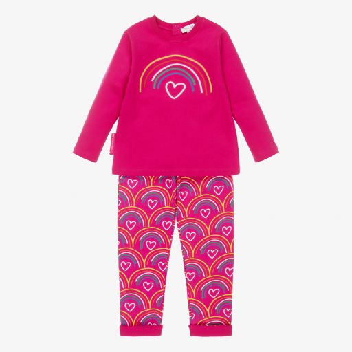 Agatha Ruiz de la Prada-Girls Pink Jersey Tracksuit  | Childrensalon Outlet