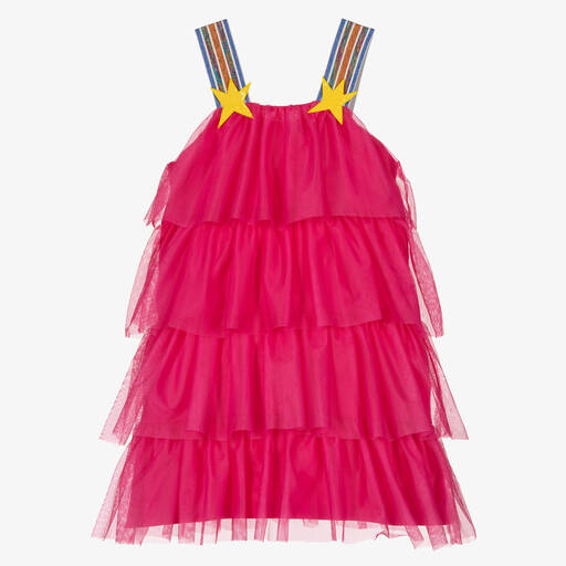 Agatha Ruiz de la Prada-Girls Pink Ruffle Tulle Dress | Childrensalon Outlet