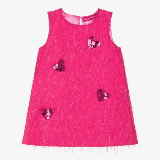 Agatha Ruiz de la Prada-Girls Pink Sequin Heart Dress | Childrensalon Outlet