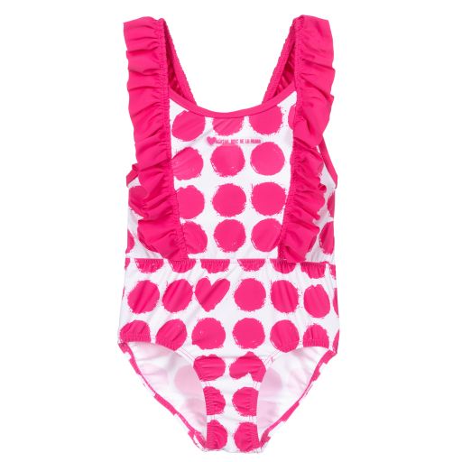 Agatha Ruiz de la Prada-Girls Pink & White Swimsuit | Childrensalon Outlet