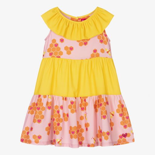 Agatha Ruiz de la Prada-Girls Pink & Yellow Dress | Childrensalon Outlet