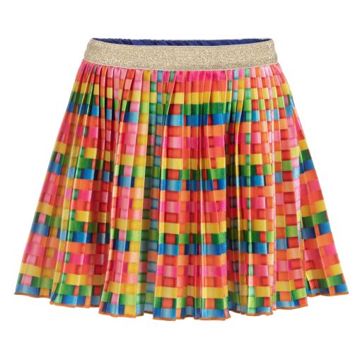 Agatha Ruiz de la Prada-Плиссированная велюровая юбка для девочек | Childrensalon Outlet
