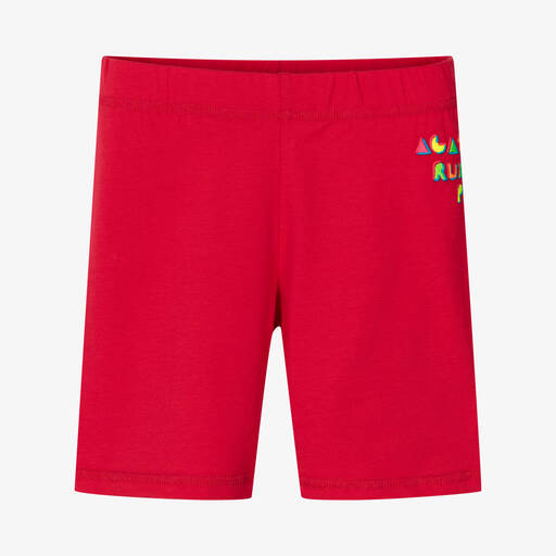 Agatha Ruiz de la Prada-Girls Red Cotton Cycling Shorts  | Childrensalon Outlet