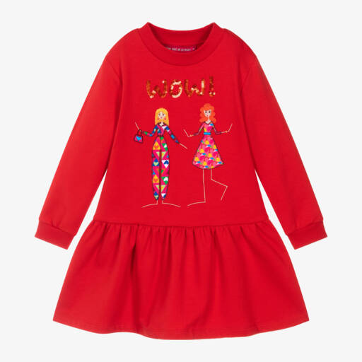 Agatha Ruiz de la Prada-Girls Red Jersey Dress | Childrensalon Outlet