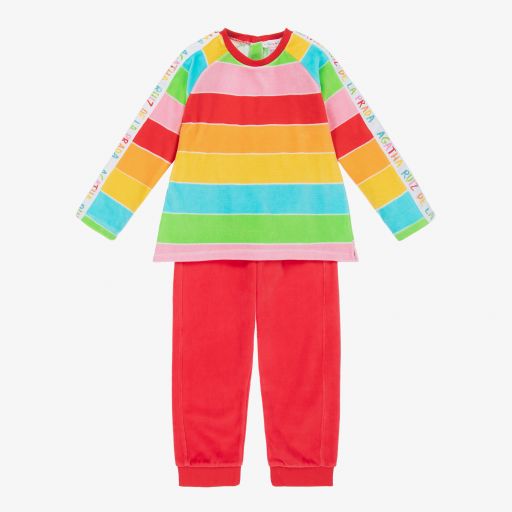 Agatha Ruiz de la Prada-Велюровый спортивный костюм для девочек | Childrensalon Outlet