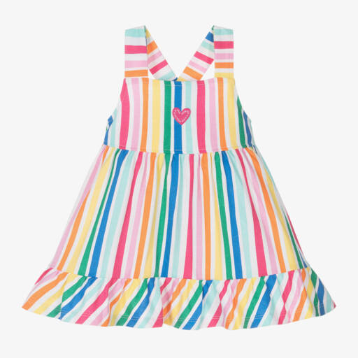 Agatha Ruiz de la Prada-Яркое полосатое хлопковое платье для девочек | Childrensalon Outlet