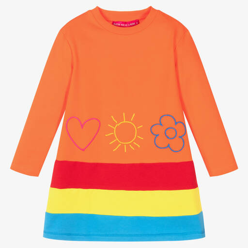 Agatha Ruiz de la Prada-Orange Cotton Jersey Dress | Childrensalon Outlet