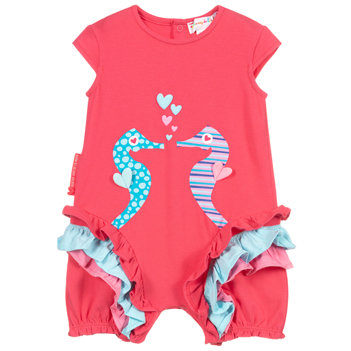 Agatha Ruiz de la Prada-Pink Cotton Baby Shortie | Childrensalon Outlet