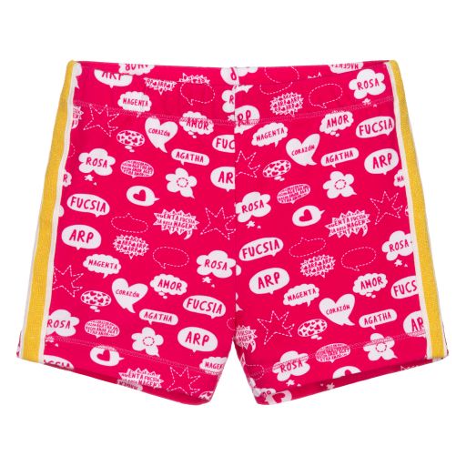 Agatha Ruiz de la Prada-Pink Cotton Jersey Shorts | Childrensalon Outlet
