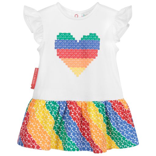 Agatha Ruiz de la Prada-White Heart Dress Set | Childrensalon Outlet