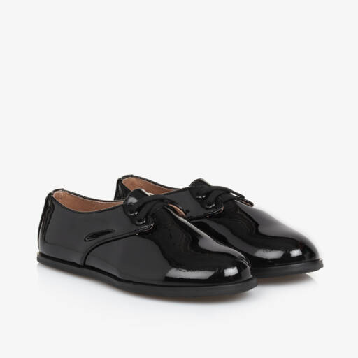Age of Innocence-Boys Glossy Black Leather Brogues | Childrensalon Outlet