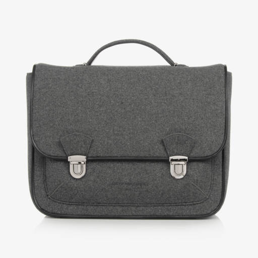Age of Innocence-Boys Grey Wool Satchel Bag | Childrensalon Outlet