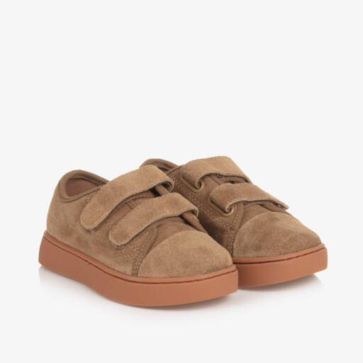 Age of Innocence-Boys Taupe Suede Velcro Shoes | Childrensalon Outlet